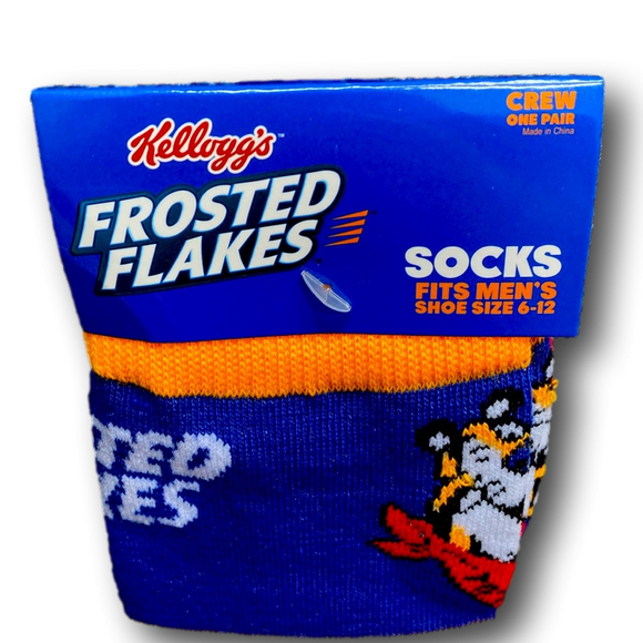 3/$20 Frosted Flakes Retro Cereal Funny Novelty Crew Socks - NWT - Picture 2 of 3